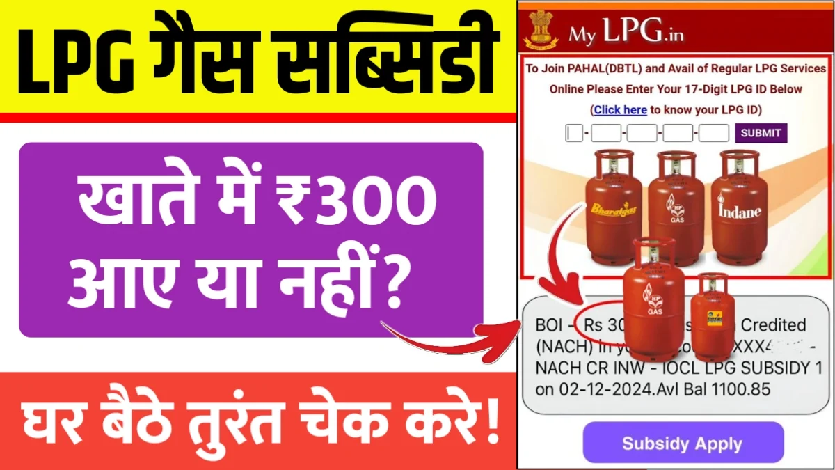lpg gas subsidy check